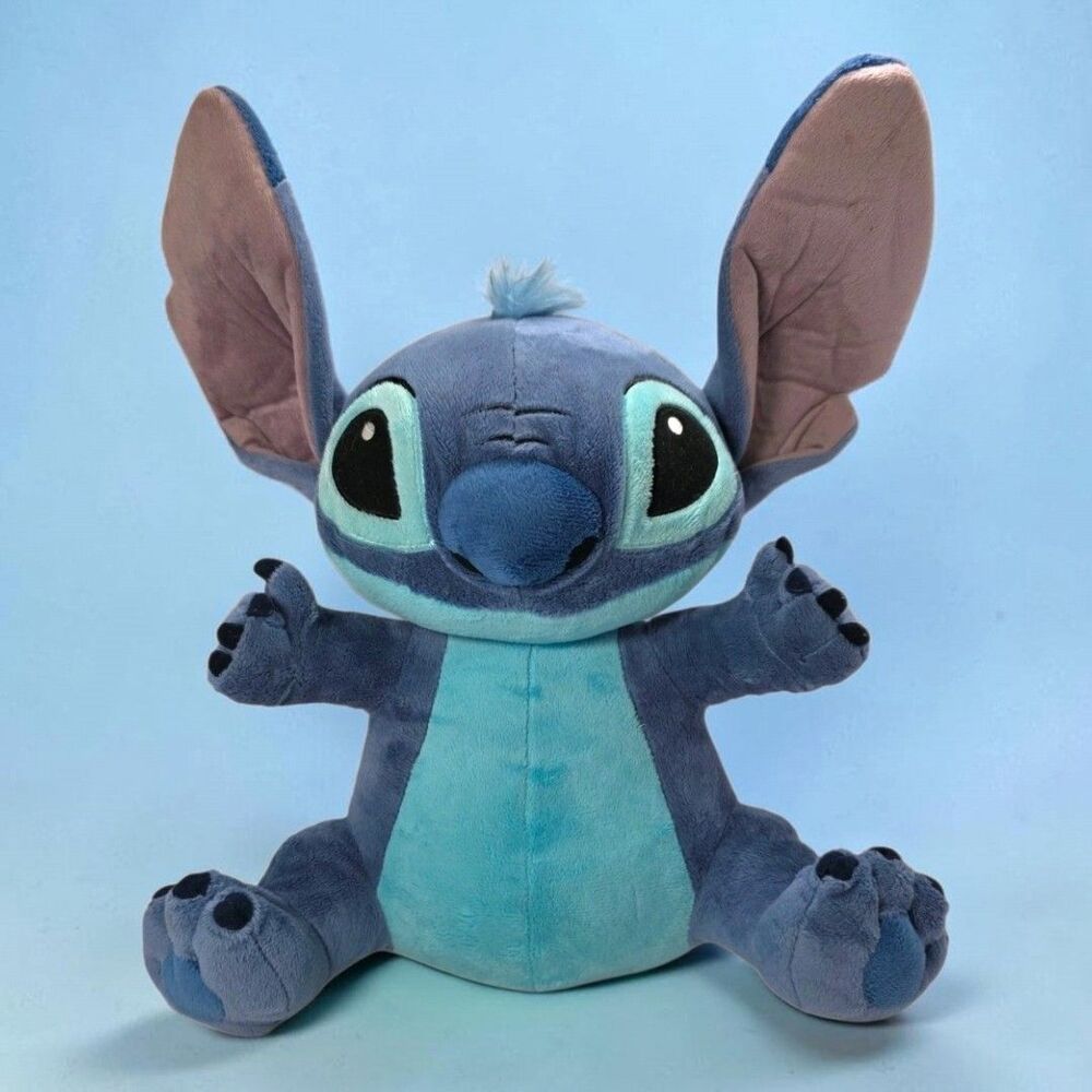Disney Store Stitch Plush 12" Lilo & Stitch Blue Alien Doll Stuffie Large Ears